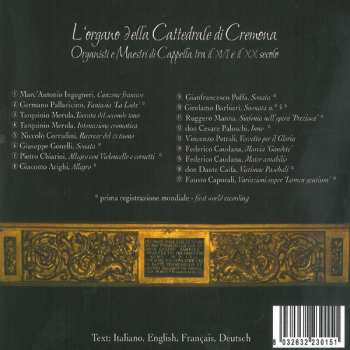 CD Fausto Caporali: L'Organo Della Cattedrale Di Cremona