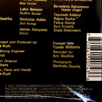 LP Fela Kuti: Excuse O CLR