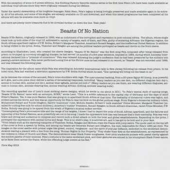 LP Fela Kuti: Beasts Of No Nation