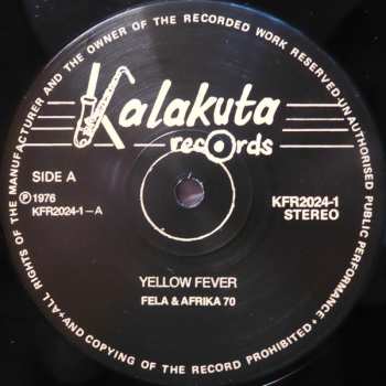 LP Fela Kuti: Yellow Fever