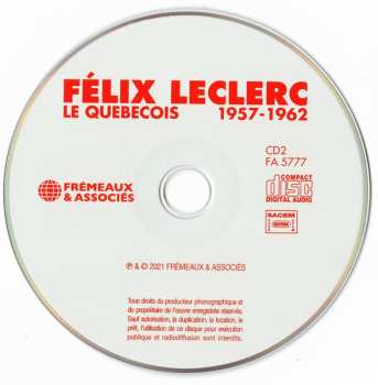 2CD FÉlix Leclerc: Le Québécois (1957-1962)