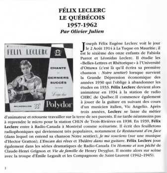 2CD FÉlix Leclerc: Le Québécois (1957-1962)