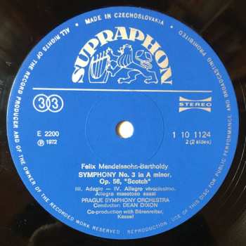 LP Felix Mendelssohn-Bartholdy: Symphony No. 3 In A Minor "Scotch"