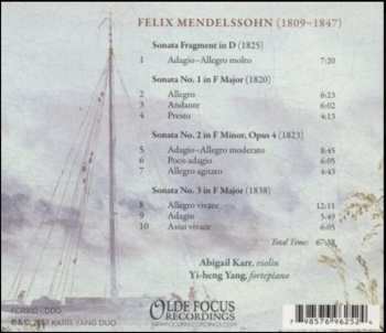 CD Felix Mendelssohn-Bartholdy: Sonatas From Childhood, Adolescence, And Adulthood