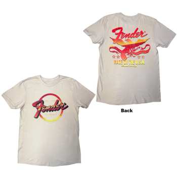 Mercancía Fender: Fender Unisex T-shirt: Made In The Usa (natural) (back Print) (small) S