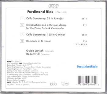 CD Ferdinand Ries: Cello Sonatas 