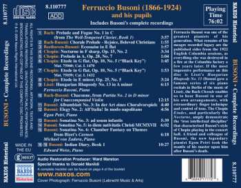 CD Ferruccio Busoni: Busoni And His Pupils