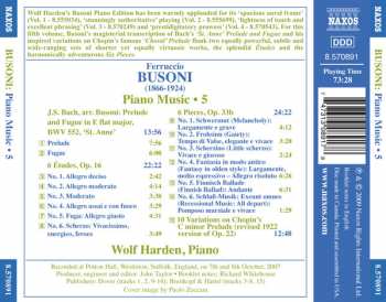 CD Ferruccio Busoni: Piano Music • 5