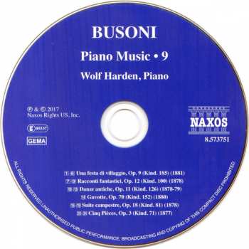 CD Ferruccio Busoni: Piano Music • 9