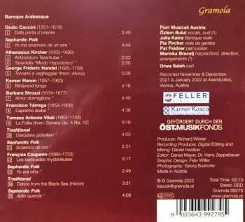 CD Fiori Musicali Austria: Baroque Arabesque