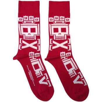 Merch Five Finger Death Punch: Calcetines tobilleros Pixeled Skull Repeat
