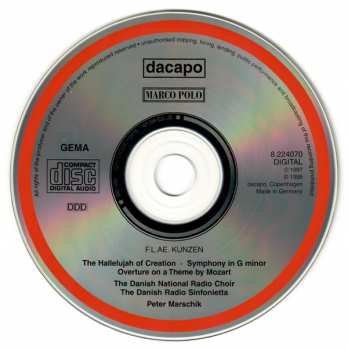 CD F.L.Æ. Kunzen: The Hallelujah Of Creation, Etc.