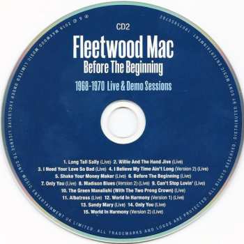 3CD Fleetwood Mac: Before The Beginning (1968-1970 Live & Demo Sessions)