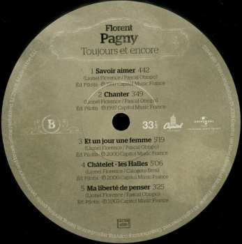 2LP Florent Pagny: Toujours Et Encore