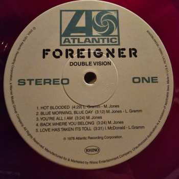 LP Foreigner: Double Vision CLR