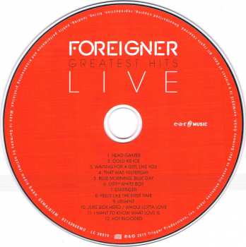 CD Foreigner: Greatest Hits Live