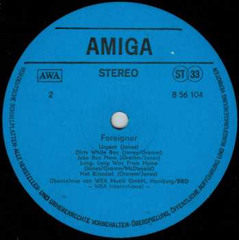 LP Foreigner: Records