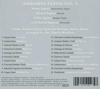 CD Forma Antiqva: Concerto Zapico Vol. 2 (Forma Antiqva Plays Spanish Baroque Dance Music)