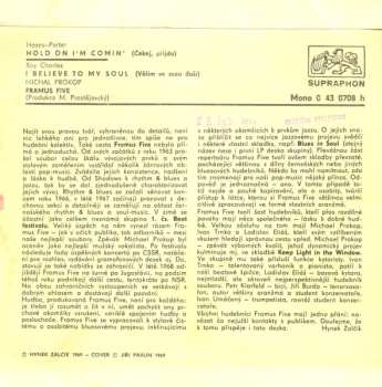 SP Framus Five: Hold On I'm Comin' / I Believe To My Soul