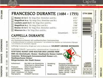 CD Francesco Durante: Chorwerke