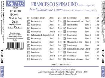 CD Francesco Spinacino: Intabulature De Lauto