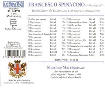 CD Francesco Spinacino: Intabulature De Lauto