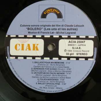 2LP Michel Legrand: Bolero (Colonna Sonora Originale)