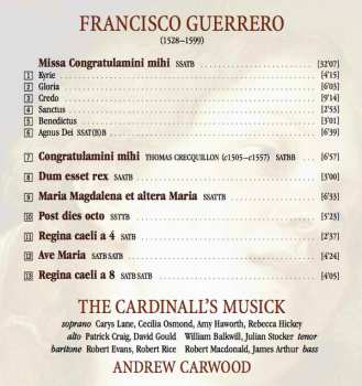 CD Francisco Guerrero: Missa Congratulamini Mihi