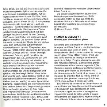 CD César Franck: Cello Sonatas Etc.