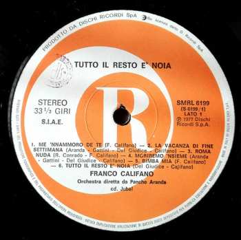 LP Franco Califano: Tutto Il Resto È Noia