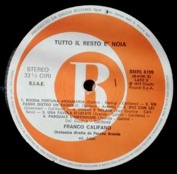 LP Franco Califano: Tutto Il Resto È Noia