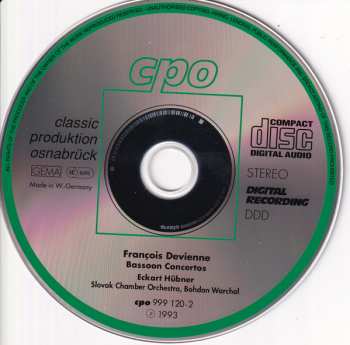 CD Slovak Chamber Orchestra: 4 Bassoon Concerts