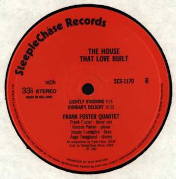 LP Frank Foster Quartet: The House That Love Built