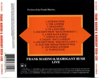 CD Frank Marino: Live
