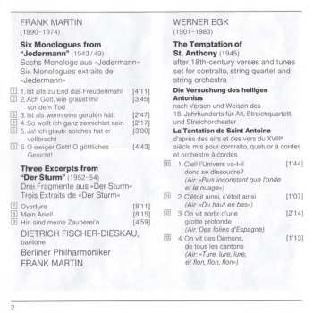 CD Berliner Philharmoniker: 6 Monologues From "Jedermann"- 3 Excerpts From "Der Sturm" - La Tentation De Saint Antoine