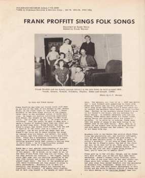 CD Frank Proffitt: Frank Proffitt Sings Folk Songs