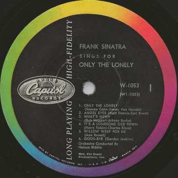 LP Frank Sinatra: Sings For Only The Lonely (natural Marble Vinyl)