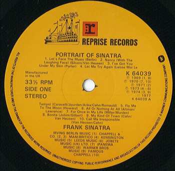 2LP Frank Sinatra: Portrait Of Sinatra: Forty Songs From The Life Of A Man