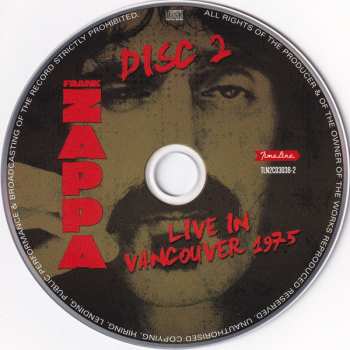 2CD Frank Zappa: Live In Vancouver 1975