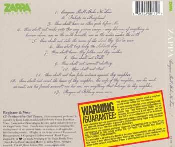 CD Frank Zappa: "Congress Shall Make No Law . . ."