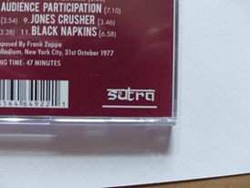 CD Frank Zappa: Halloween In The Big Apple (Live FM Broadcast From The Palladium NYC 31/10/1977)