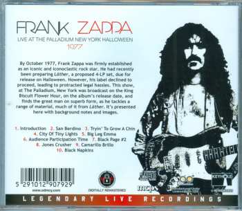 CD Frank Zappa: Live At The Palladium New York Halloween 1977