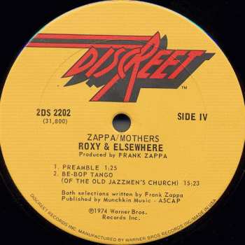 2LP Frank Zappa: Roxy & Elsewhere