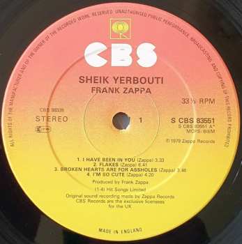 2LP Frank Zappa: Sheik Yerbouti