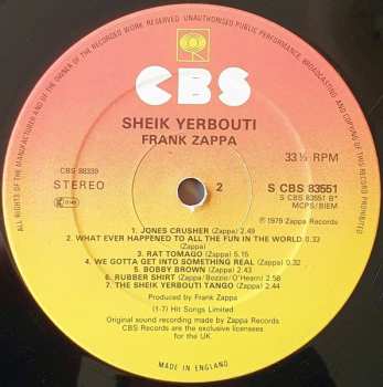 2LP Frank Zappa: Sheik Yerbouti