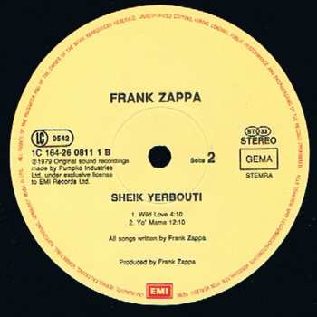 2LP Frank Zappa: Sheik Yerbouti