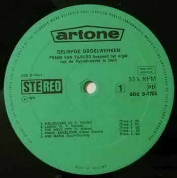 LP Frans van Tilburg: Geliefde Orgelwerken