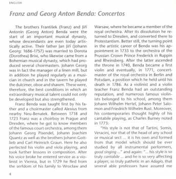 CD František Benda: Concerti