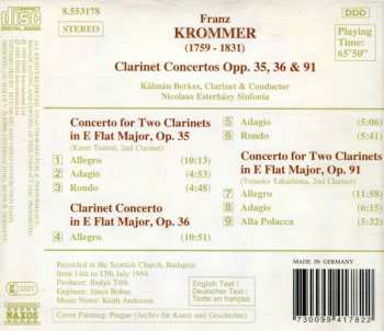 CD František Vincenc Kramář - Krommer: Clarinet Concertos Opp. 35, 36 & 91