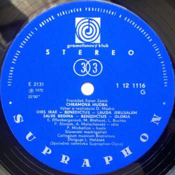 LP František Xaver Zomb: Chrámová Hudba